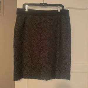 Black lace pencil skirt.  Perfect for the holidays and special occasions